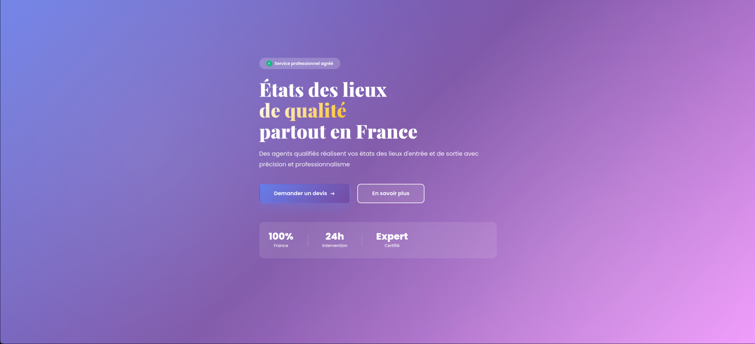 Plateforme de gestion d'états des lieux immobiliers avec réseau d'agents certifiés